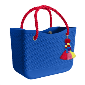Caribbean Bag, Red Handles, Liner and Starburst Tassel Bundle