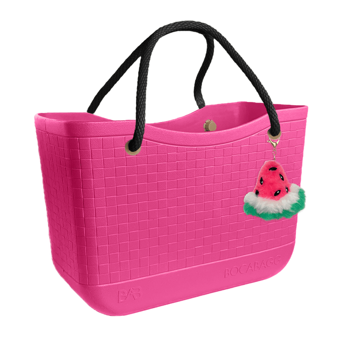 Flamingo Bag, Midnight Handle, Liner and Watermelon Tassel Bundle